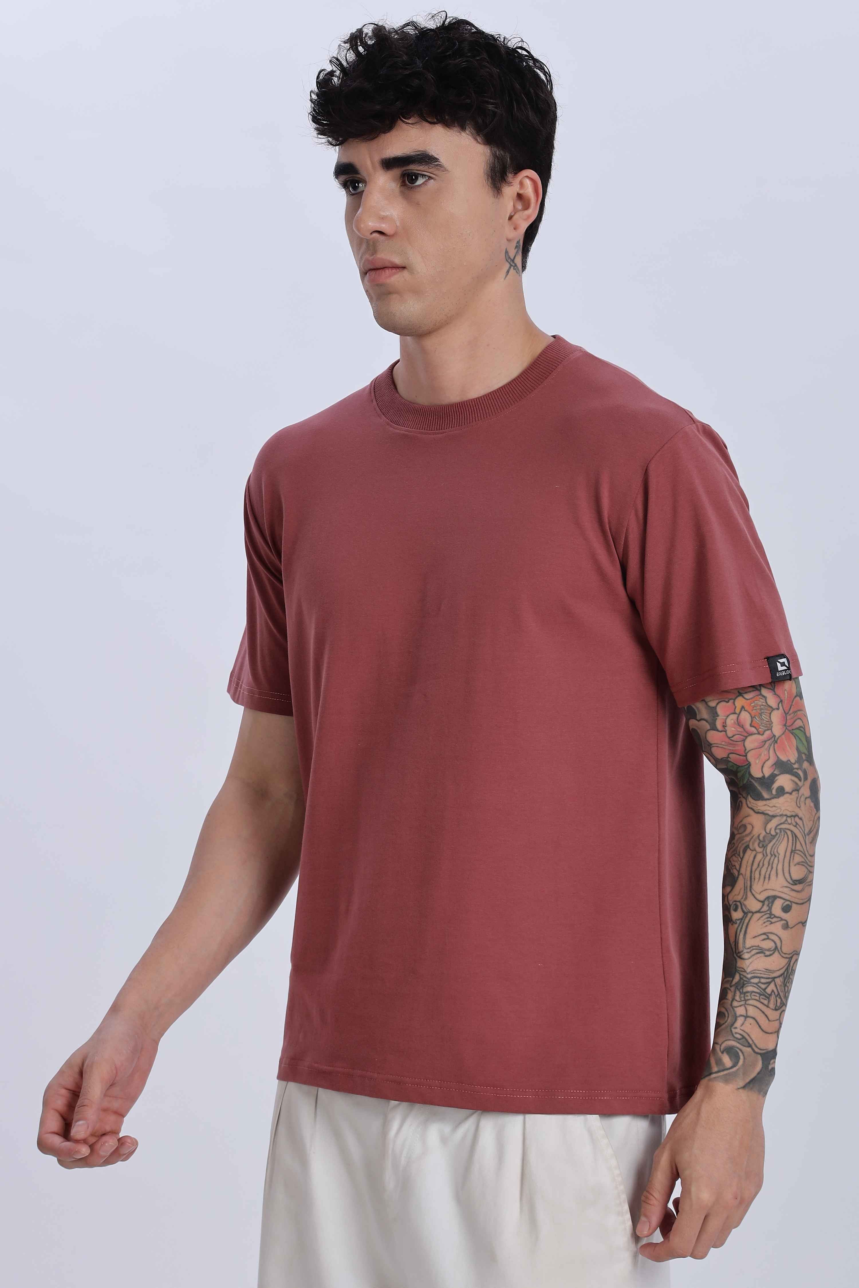 Relaxed Fit Coral Red Tshirt