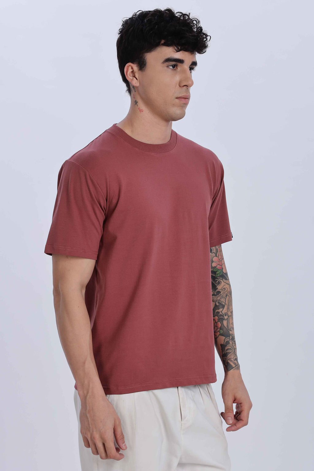 Relaxed Fit Coral Red Tshirt