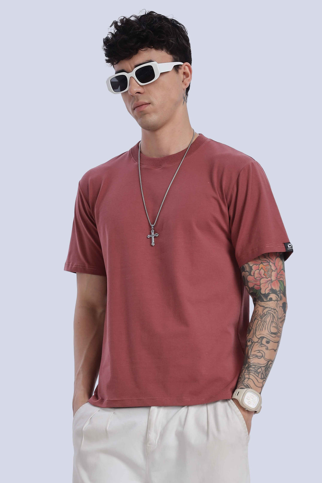 Relaxed Fit Coral Red Tshirt