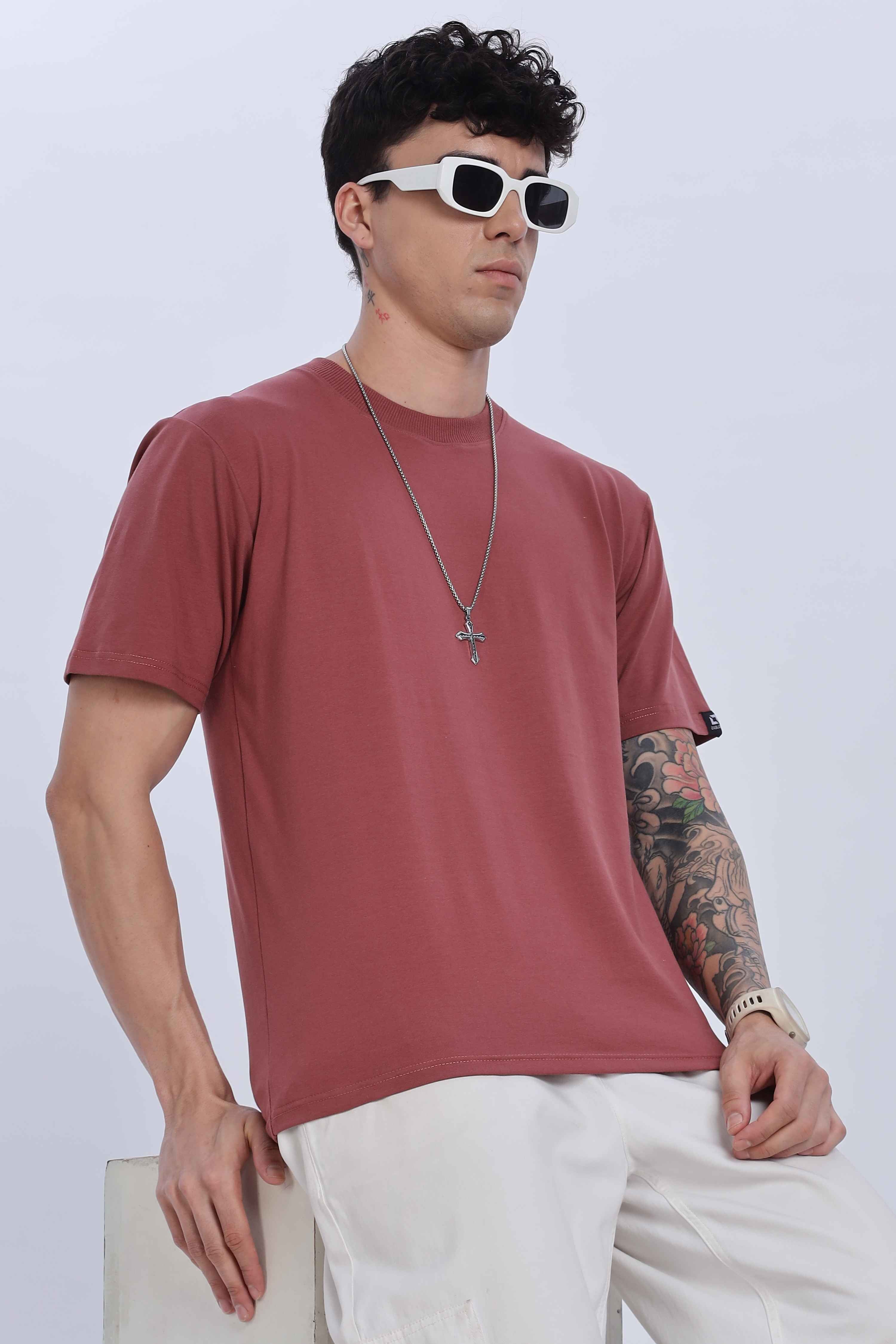 Relaxed Fit Coral Red Tshirt