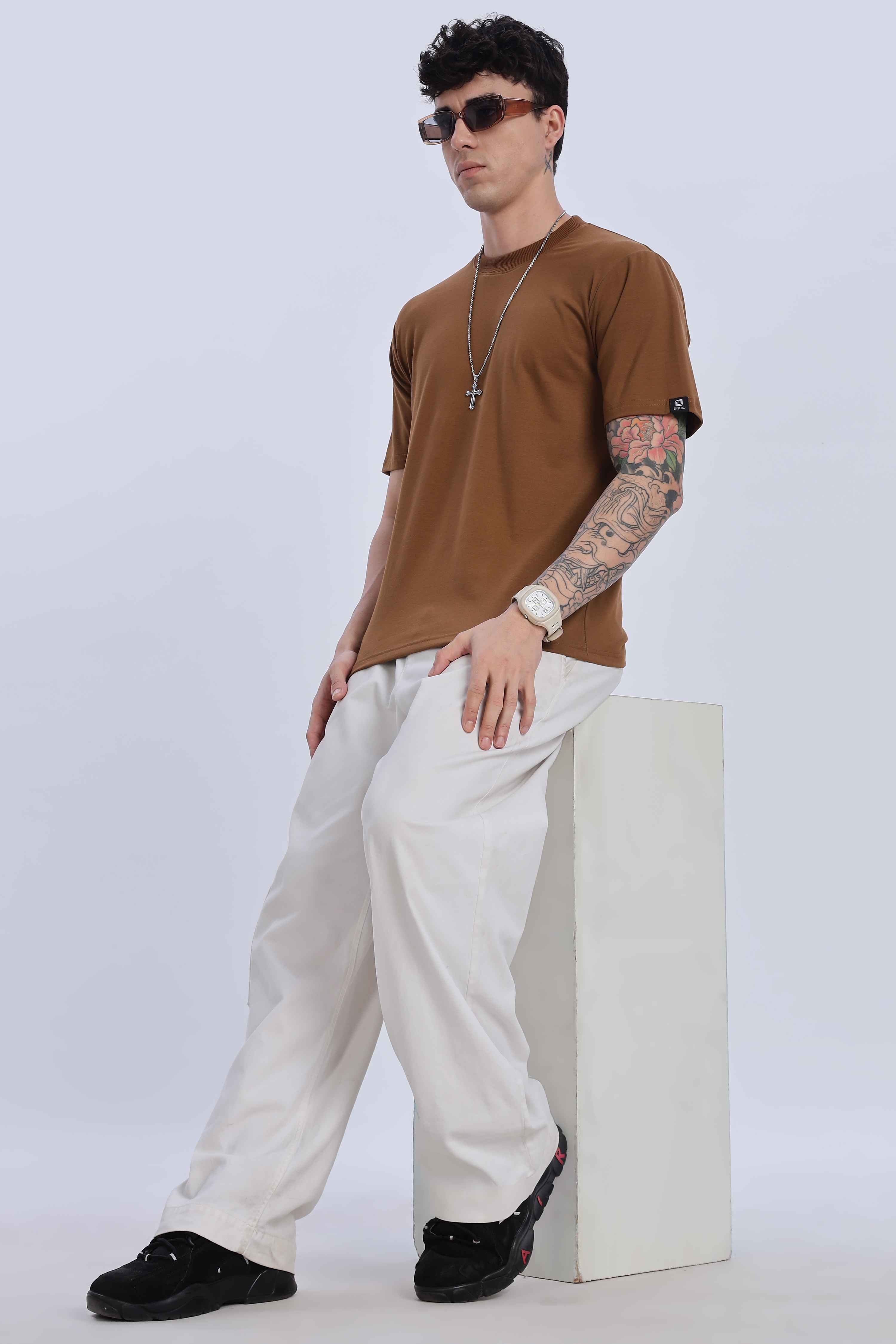 Relaxed Fit Light Brown Tshirt
