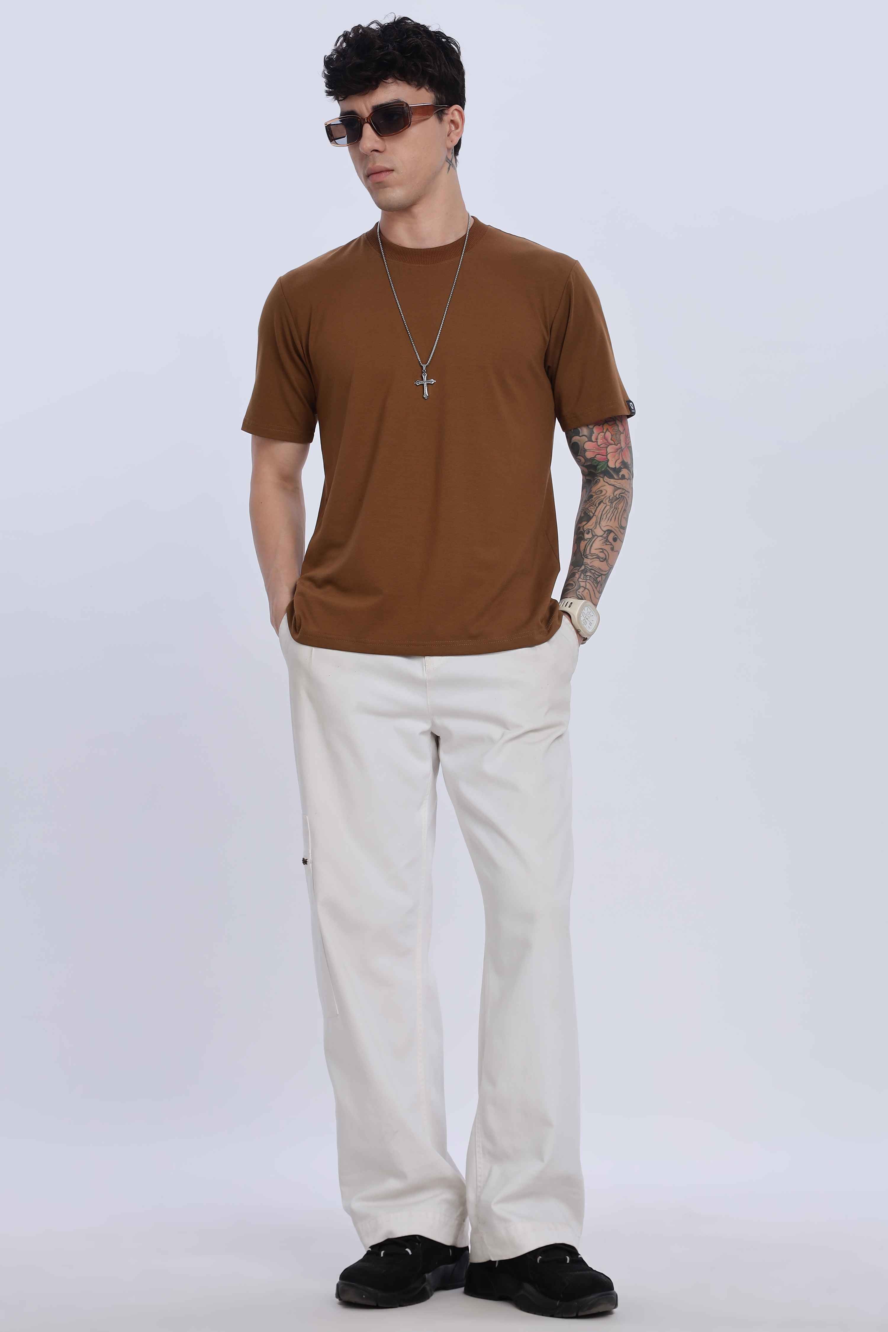 Relaxed Fit Light Brown Tshirt