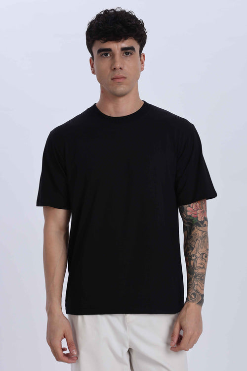 Relaxed Fit Black Tshirt