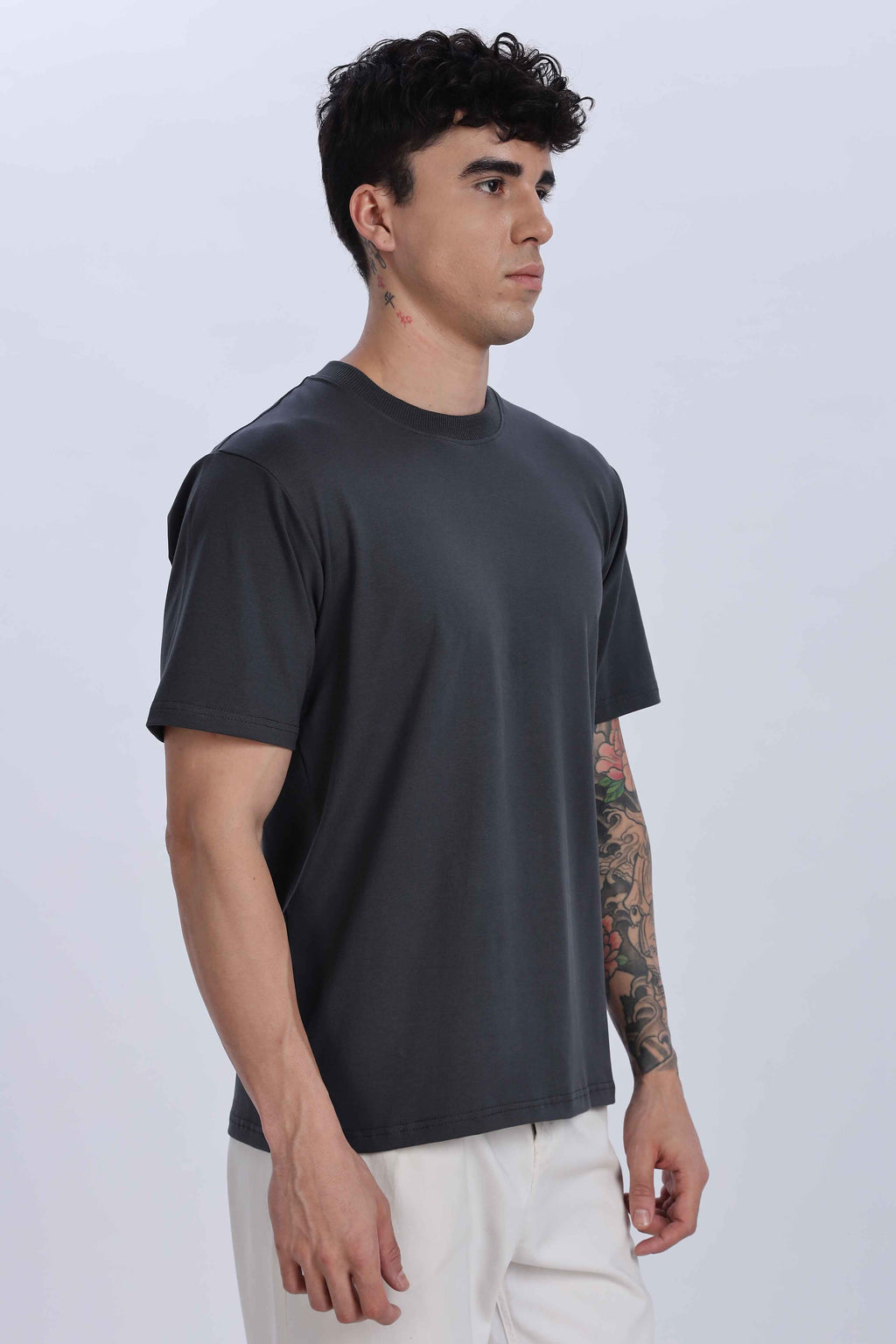 Relaxed Fit Charcoal Black Tshirt