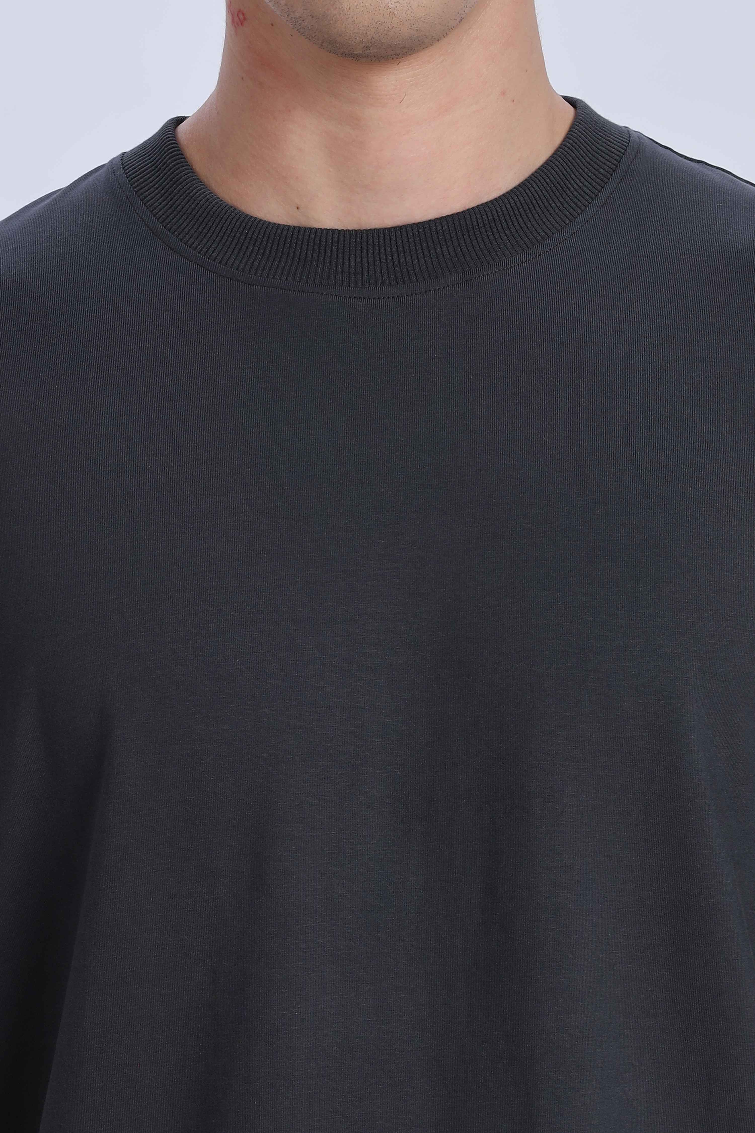 Relaxed Fit Charcoal Black Tshirt