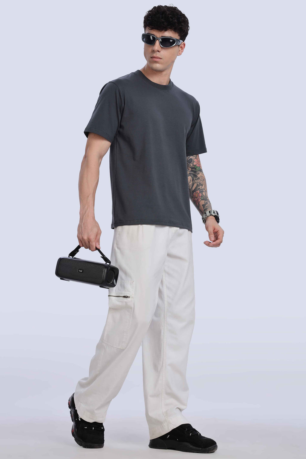 Relaxed Fit Charcoal Black Tshirt