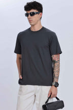 Relaxed Fit Charcoal Black Tshirt