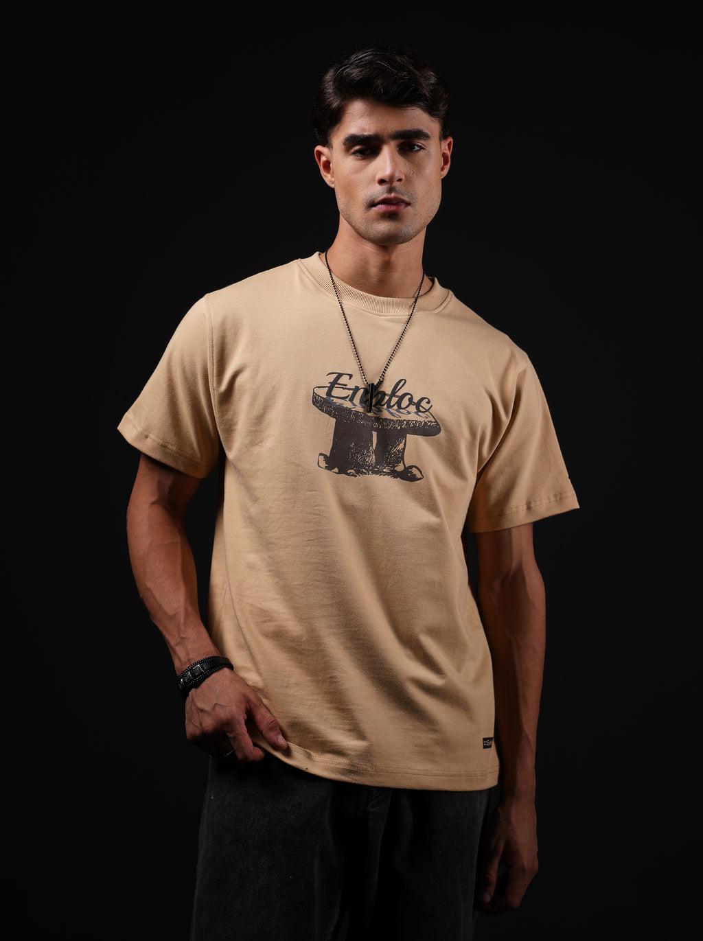 Monolith Beige Oversized T-Shirt