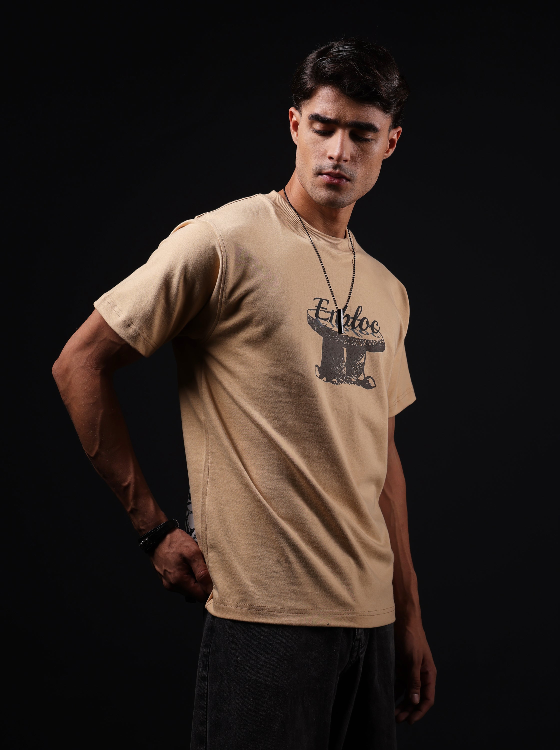 Monolith Beige Oversized T-Shirt