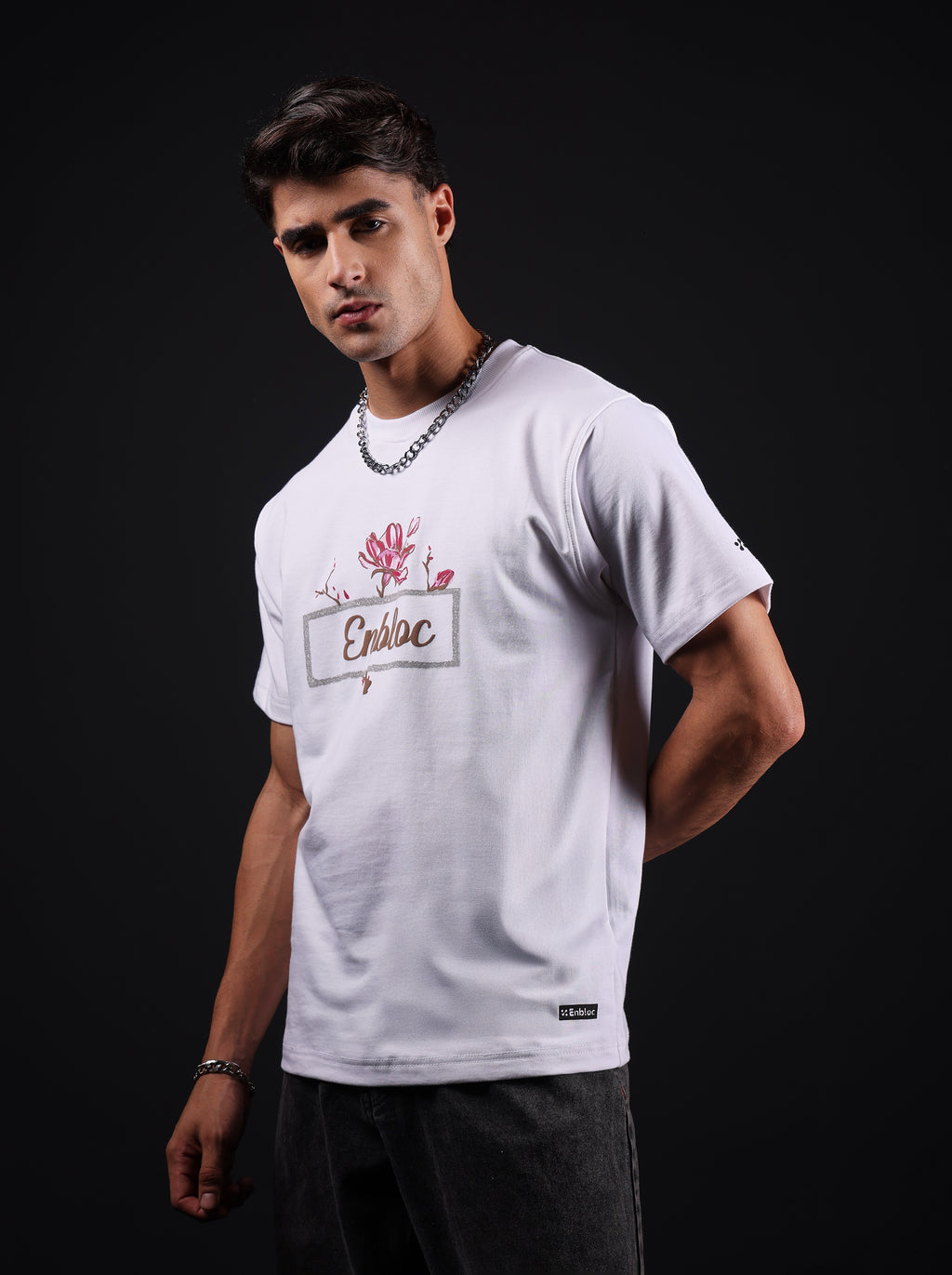 Cherry Blossom White Oversized T-Shirt