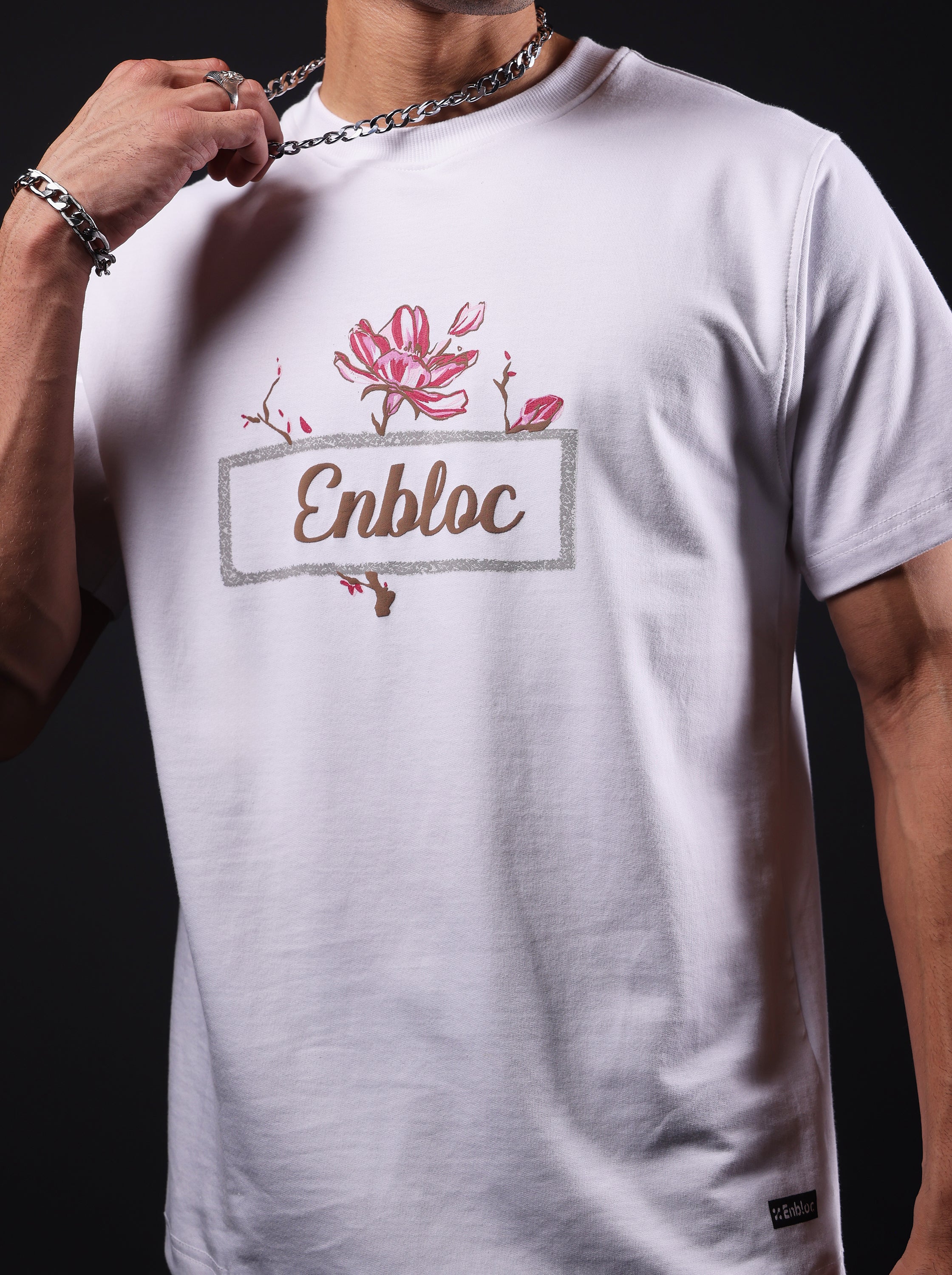 Cherry Blossom White Oversized T-Shirt