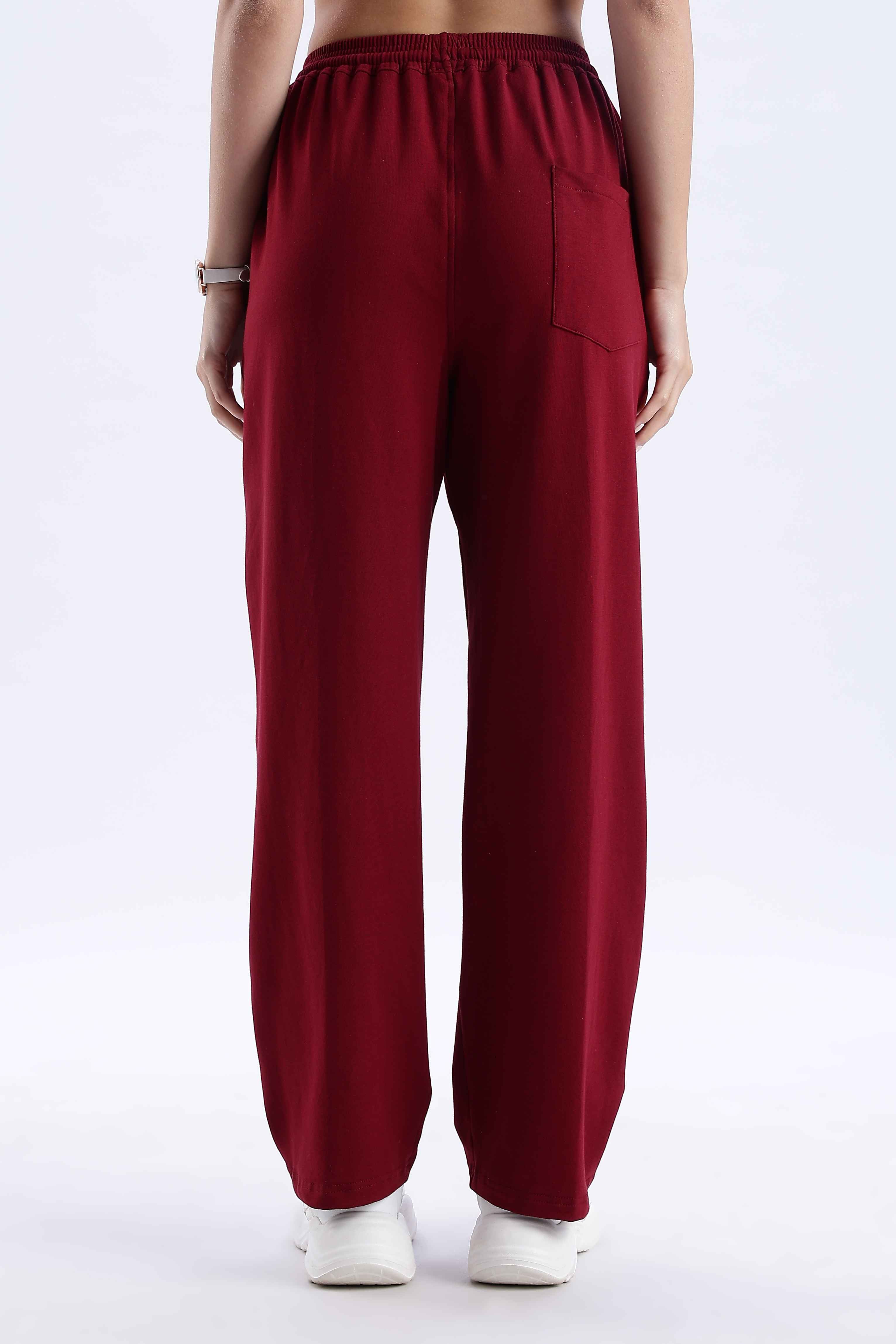 TROUSERS BAGGY FIT MAROON