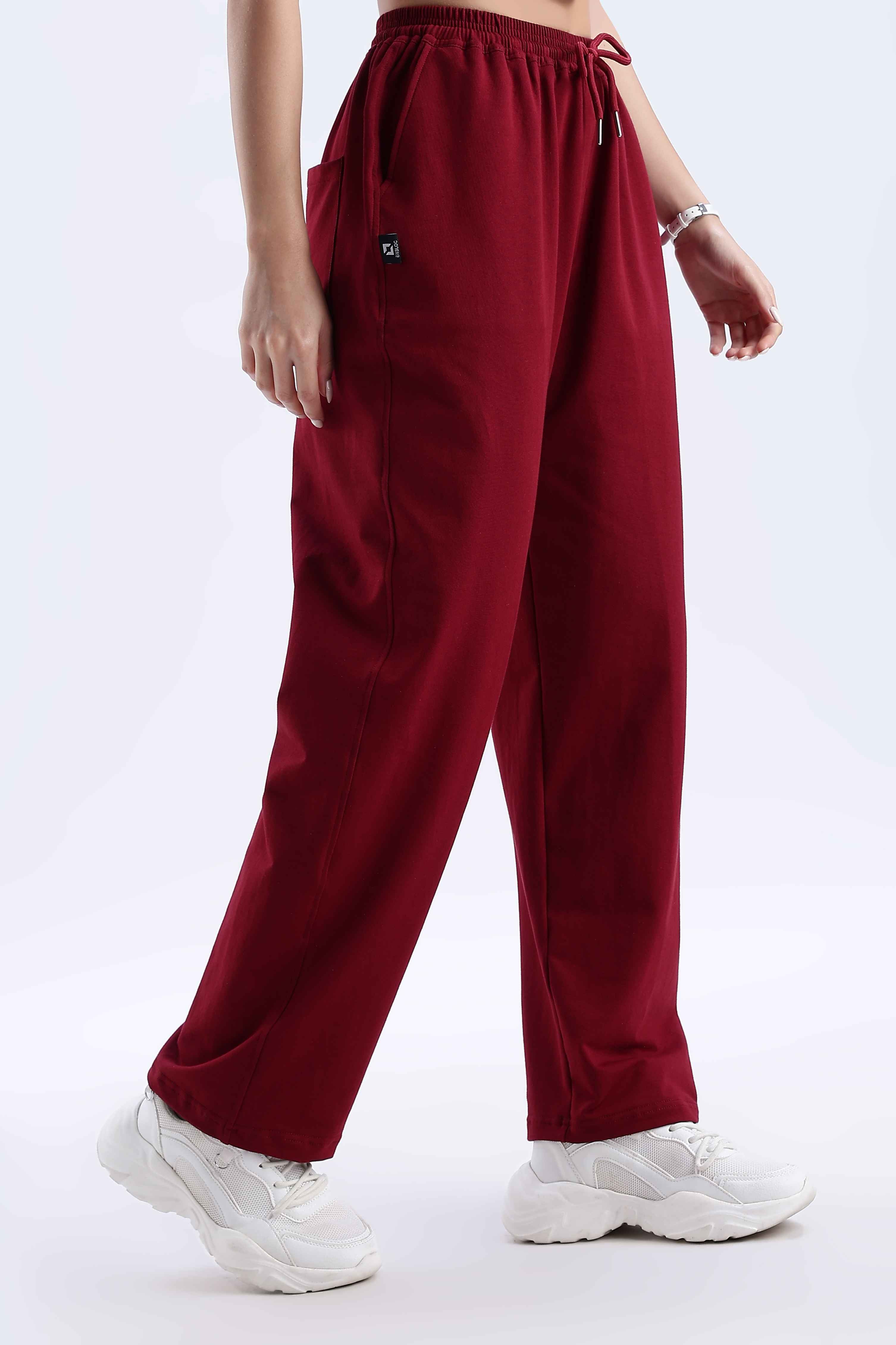 TROUSERS BAGGY FIT MAROON