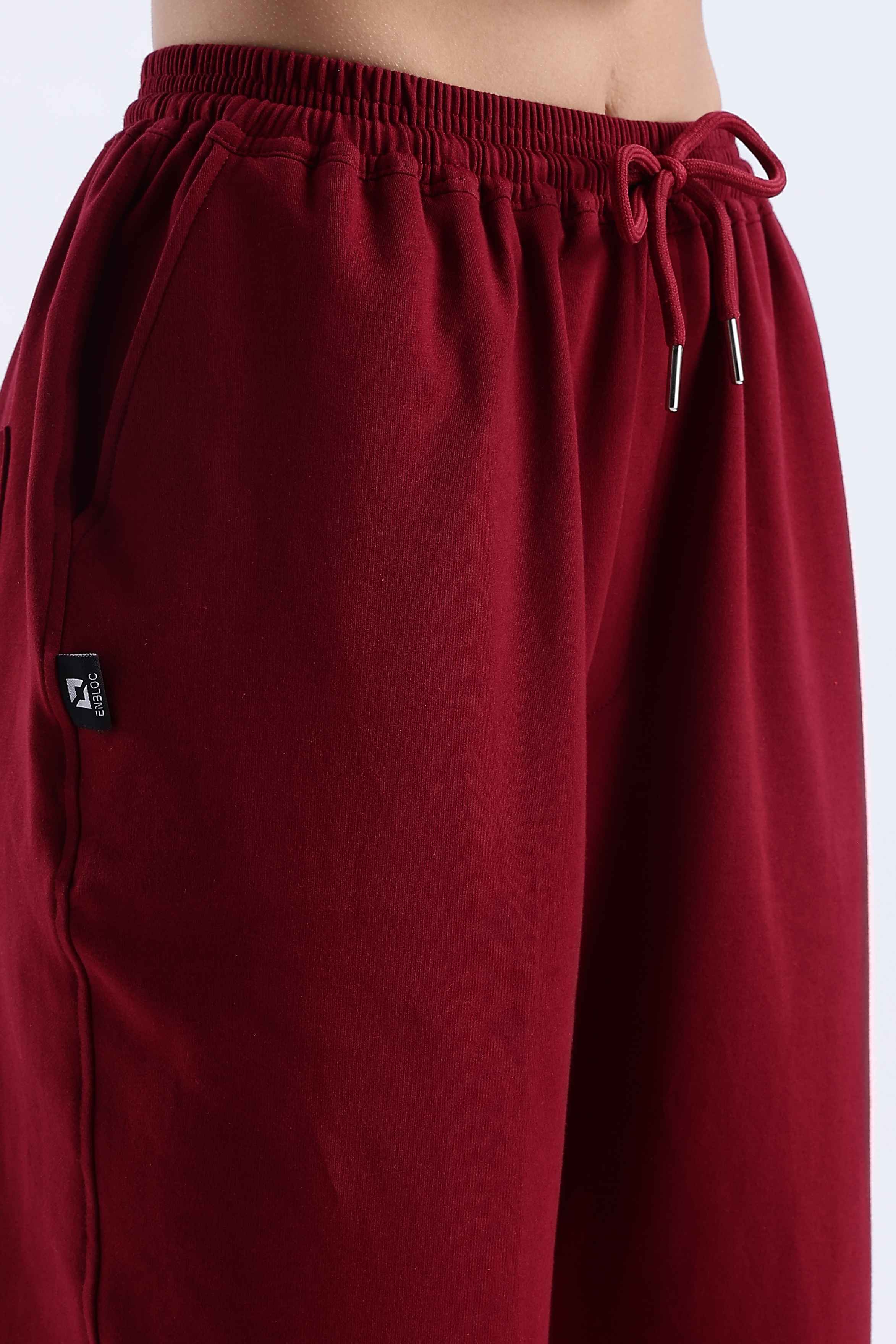 TROUSERS BAGGY FIT MAROON