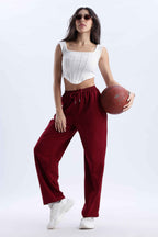 TROUSERS BAGGY FIT MAROON