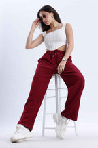 TROUSERS BAGGY FIT MAROON