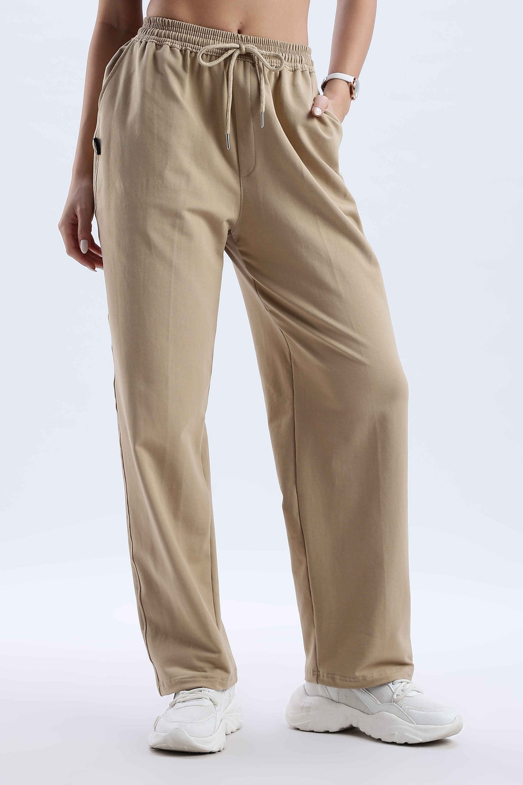 TROUSERS BAGGY FIT BEIGE
