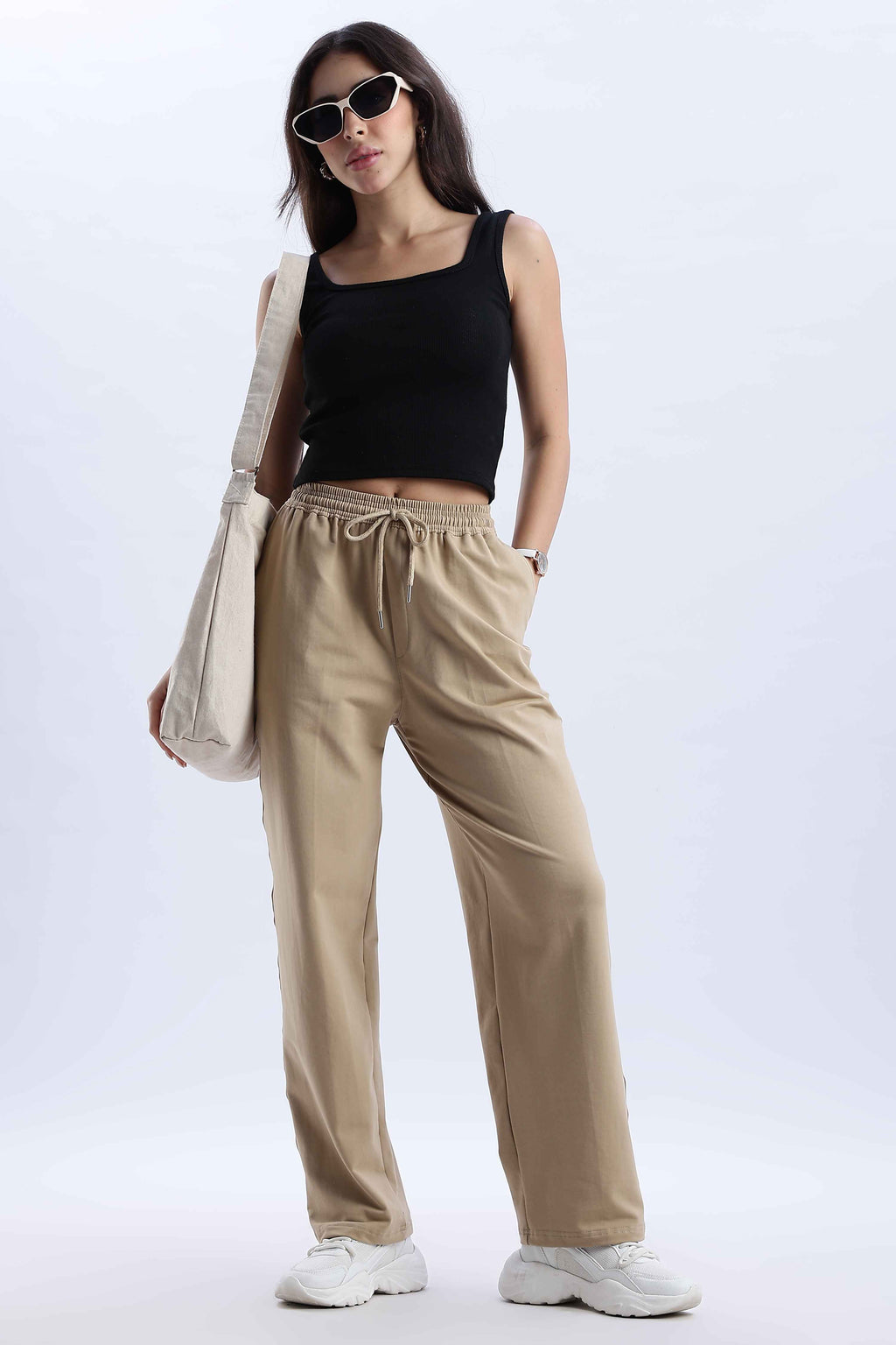 TROUSERS BAGGY FIT BEIGE