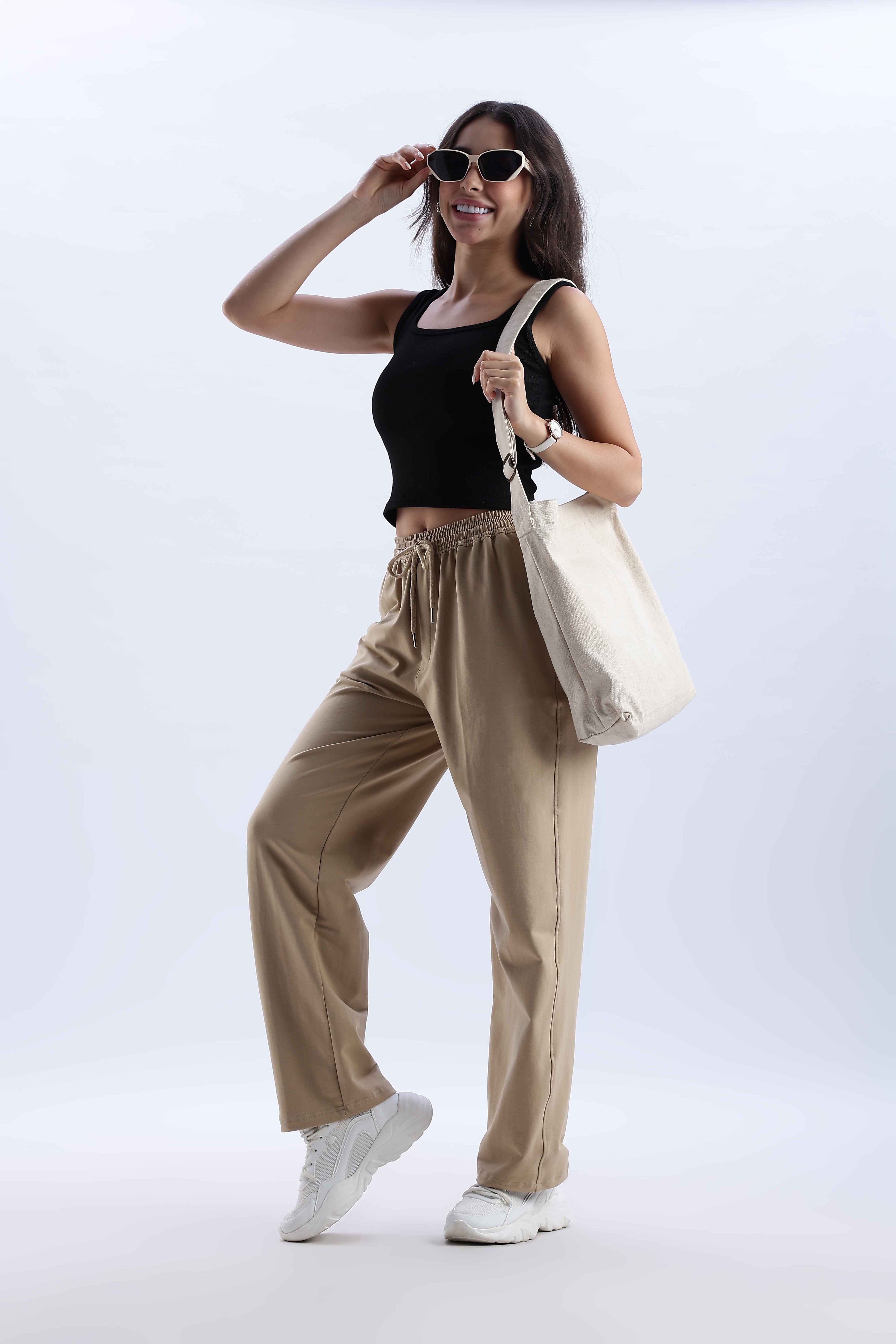 TROUSERS BAGGY FIT BEIGE