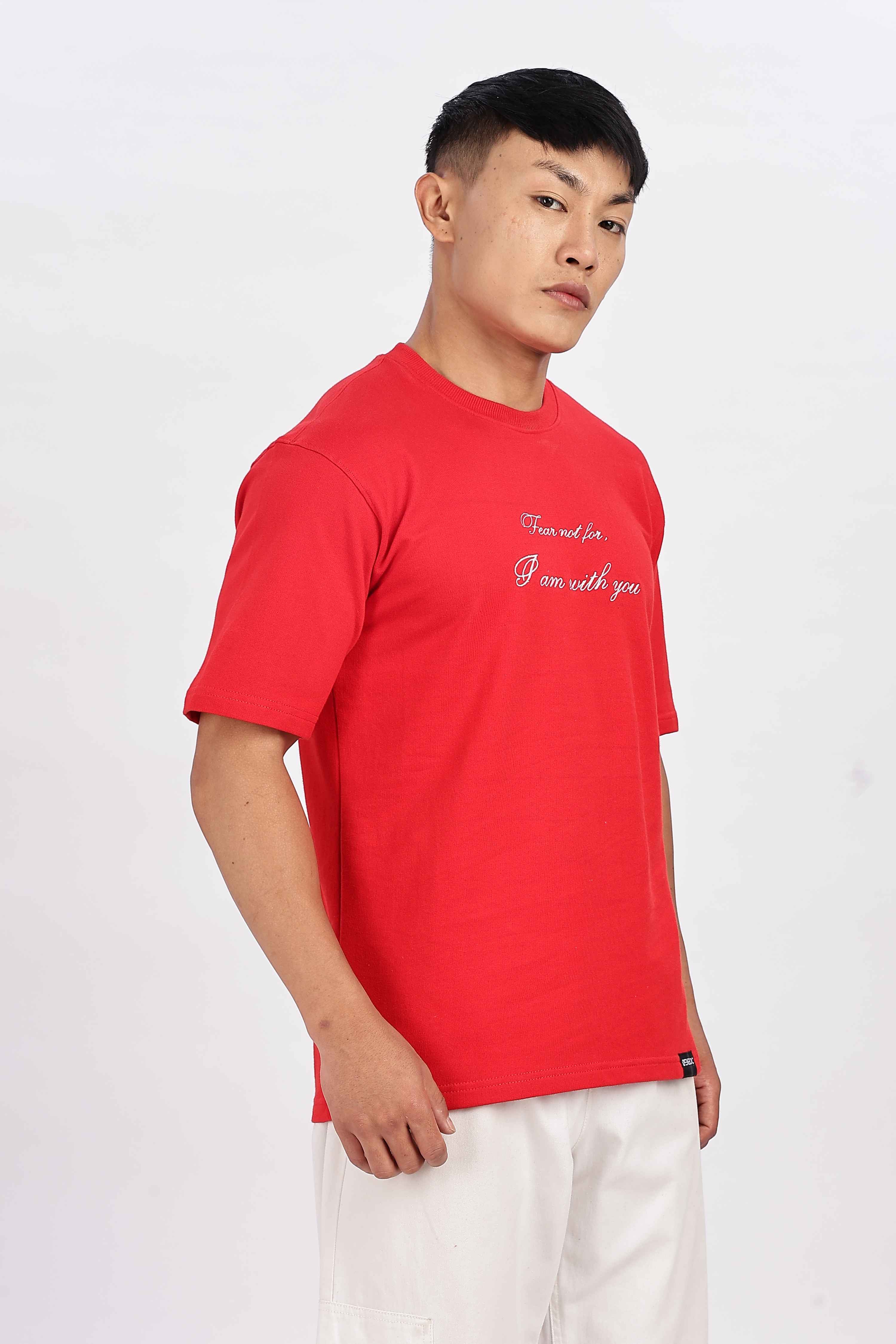 Fear Not For I Am With You Red Tshirt