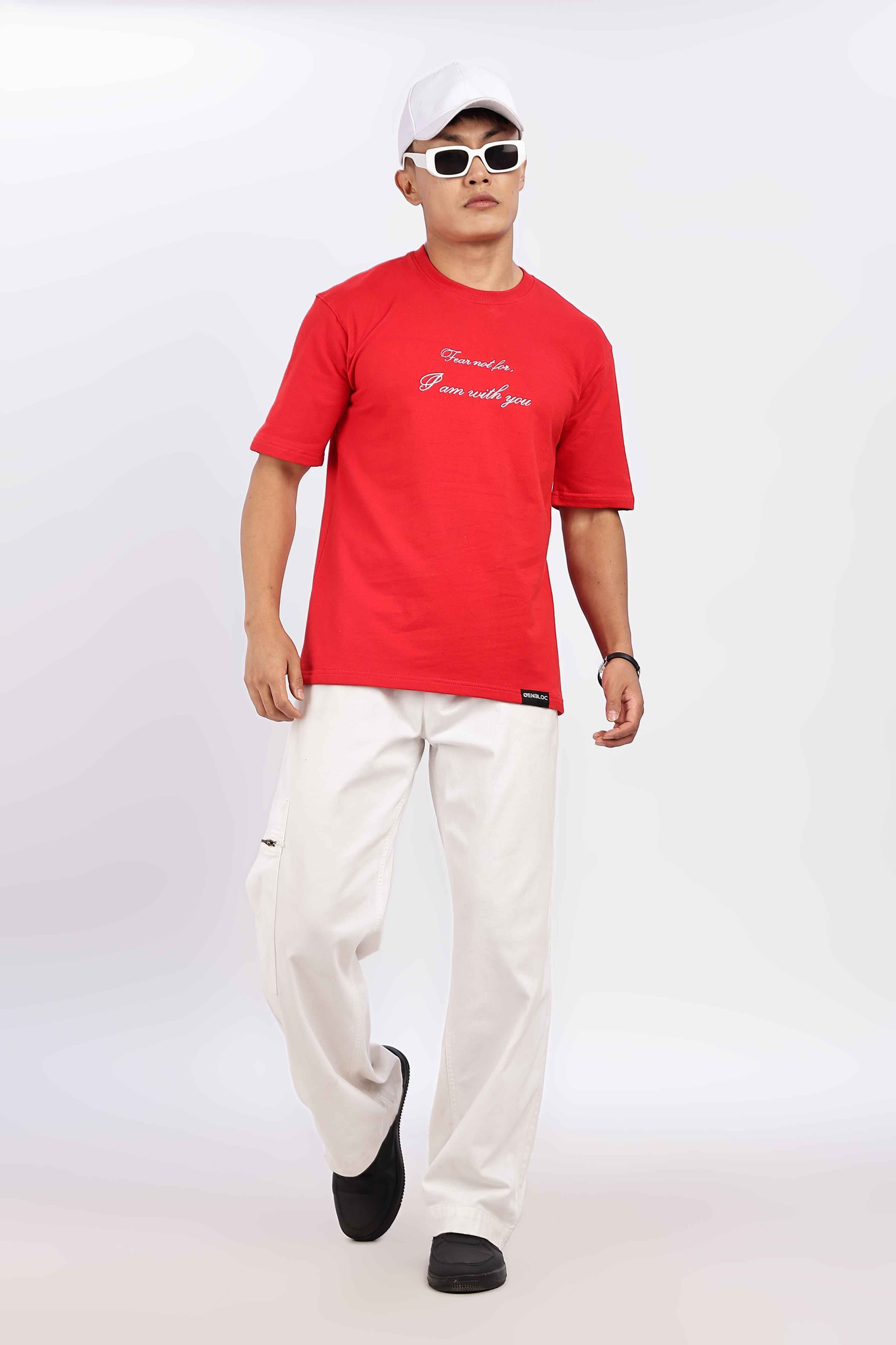 Fear Not For I Am With You Red Tshirt