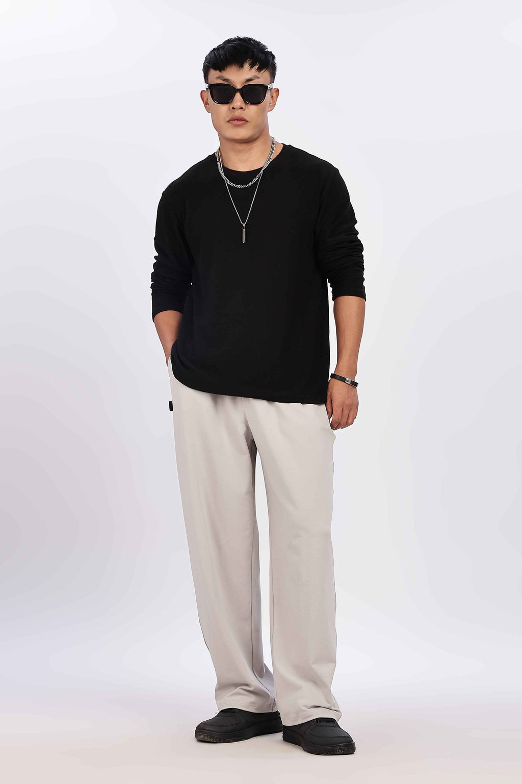 TROUSERS BAGGY FIT GREY