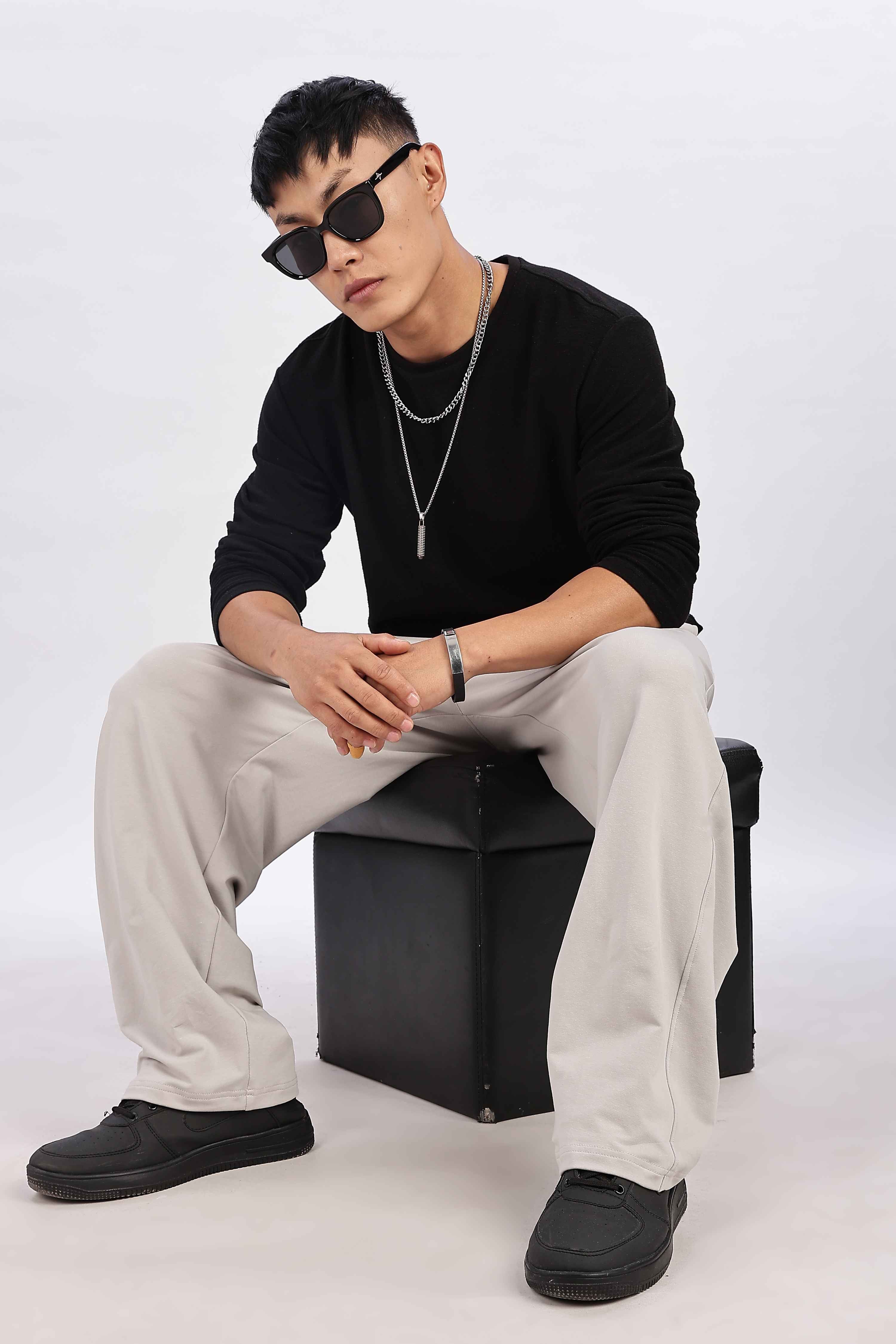 TROUSERS BAGGY FIT GREY