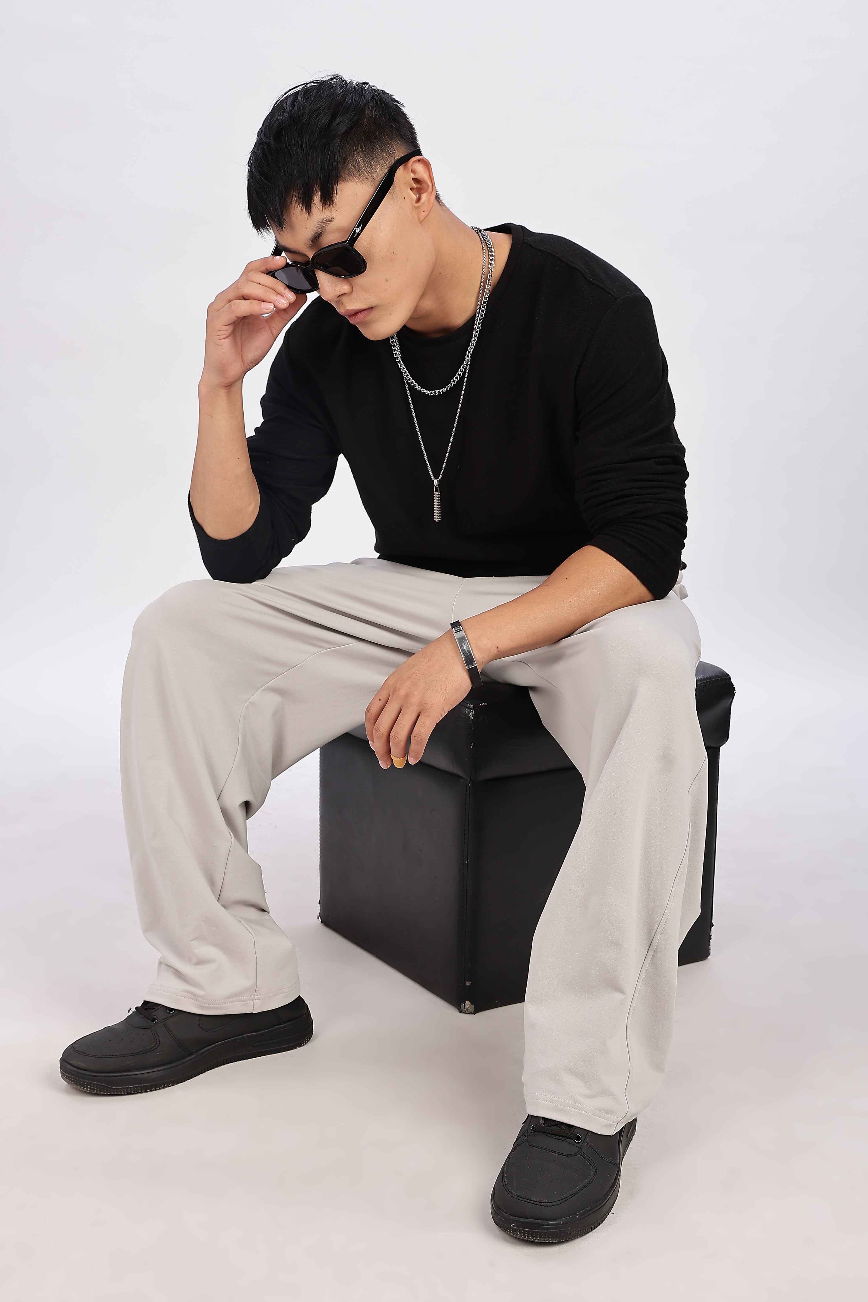 TROUSERS BAGGY FIT GREY