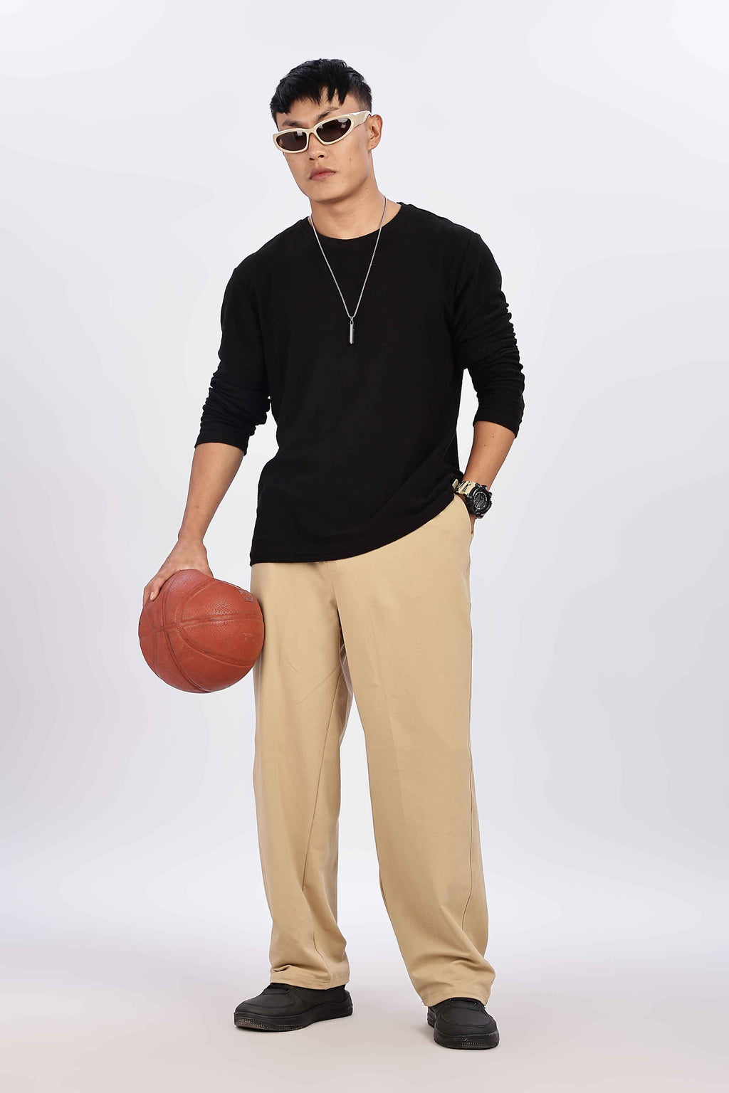 TROUSERS BAGGY FIT BEIGE