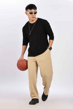 TROUSERS BAGGY FIT BEIGE