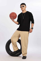 TROUSERS BAGGY FIT BEIGE