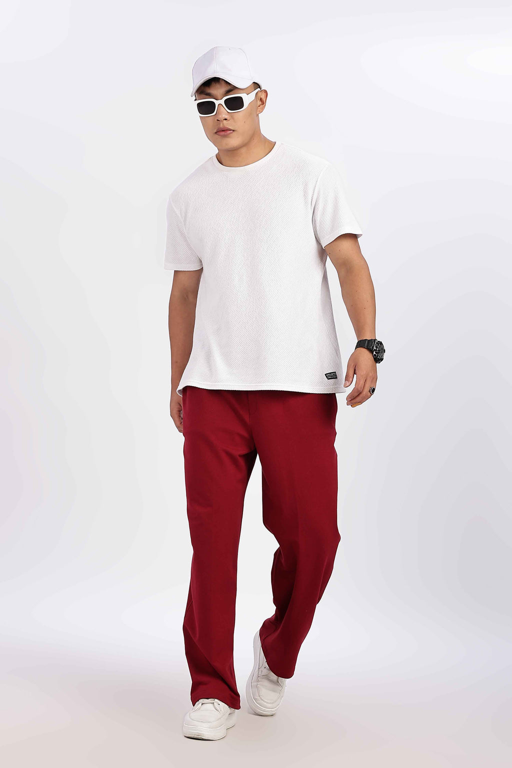 TROUSERS BAGGY FIT MAROON