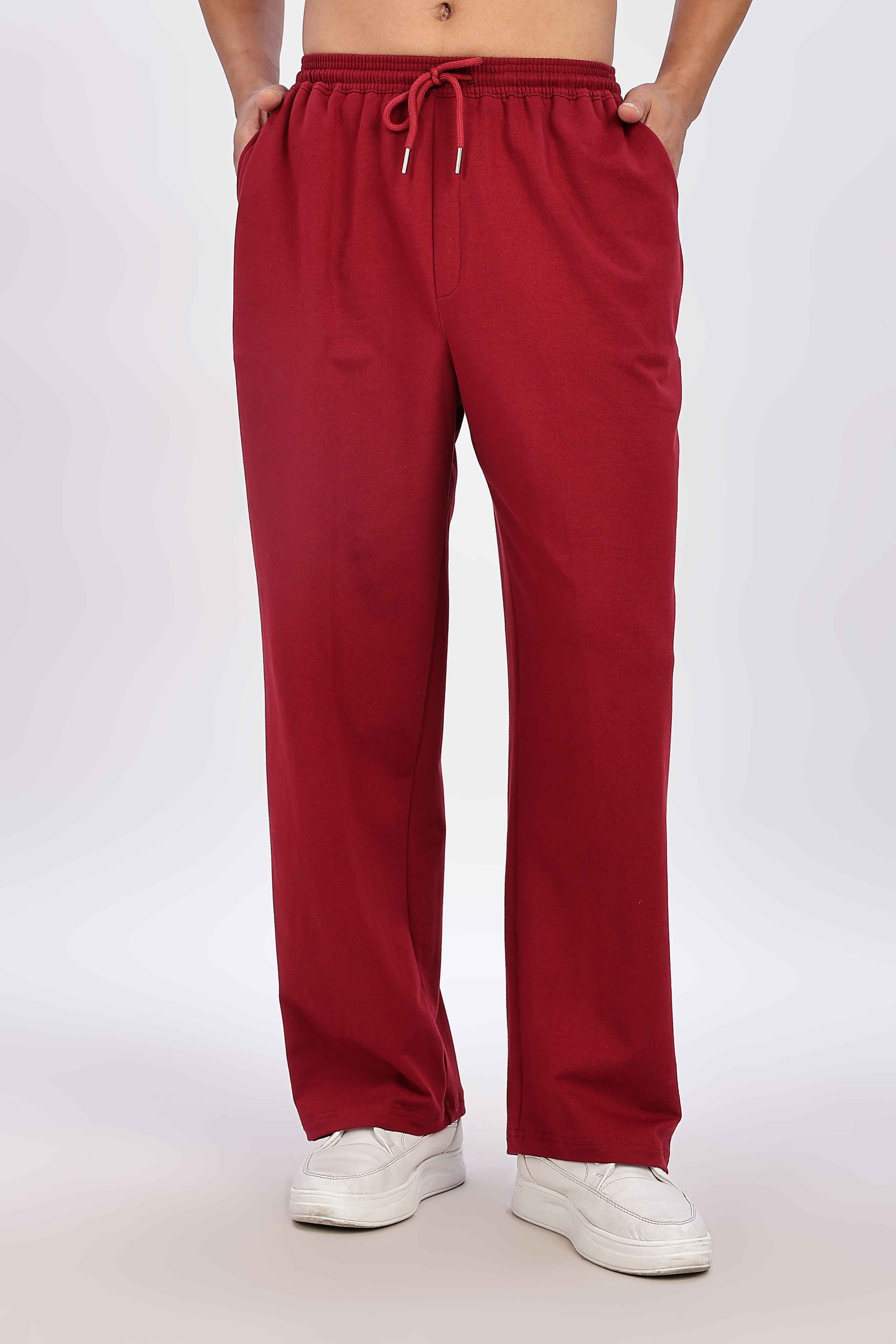 TROUSERS BAGGY FIT MAROON