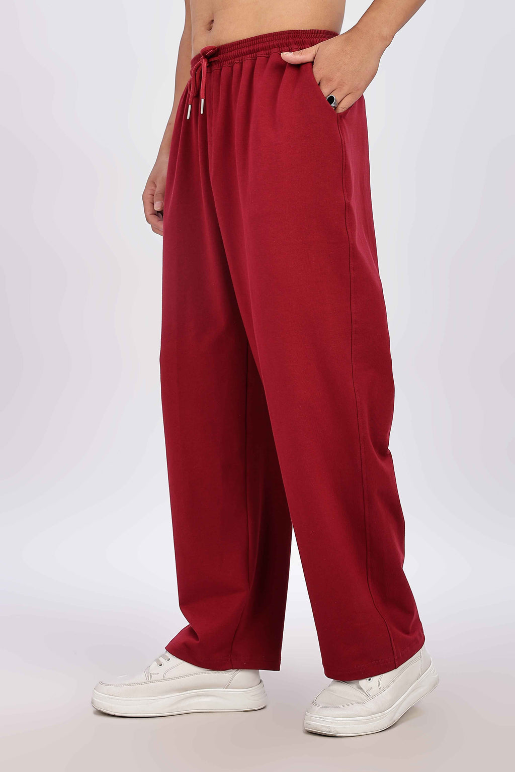 TROUSERS BAGGY FIT MAROON