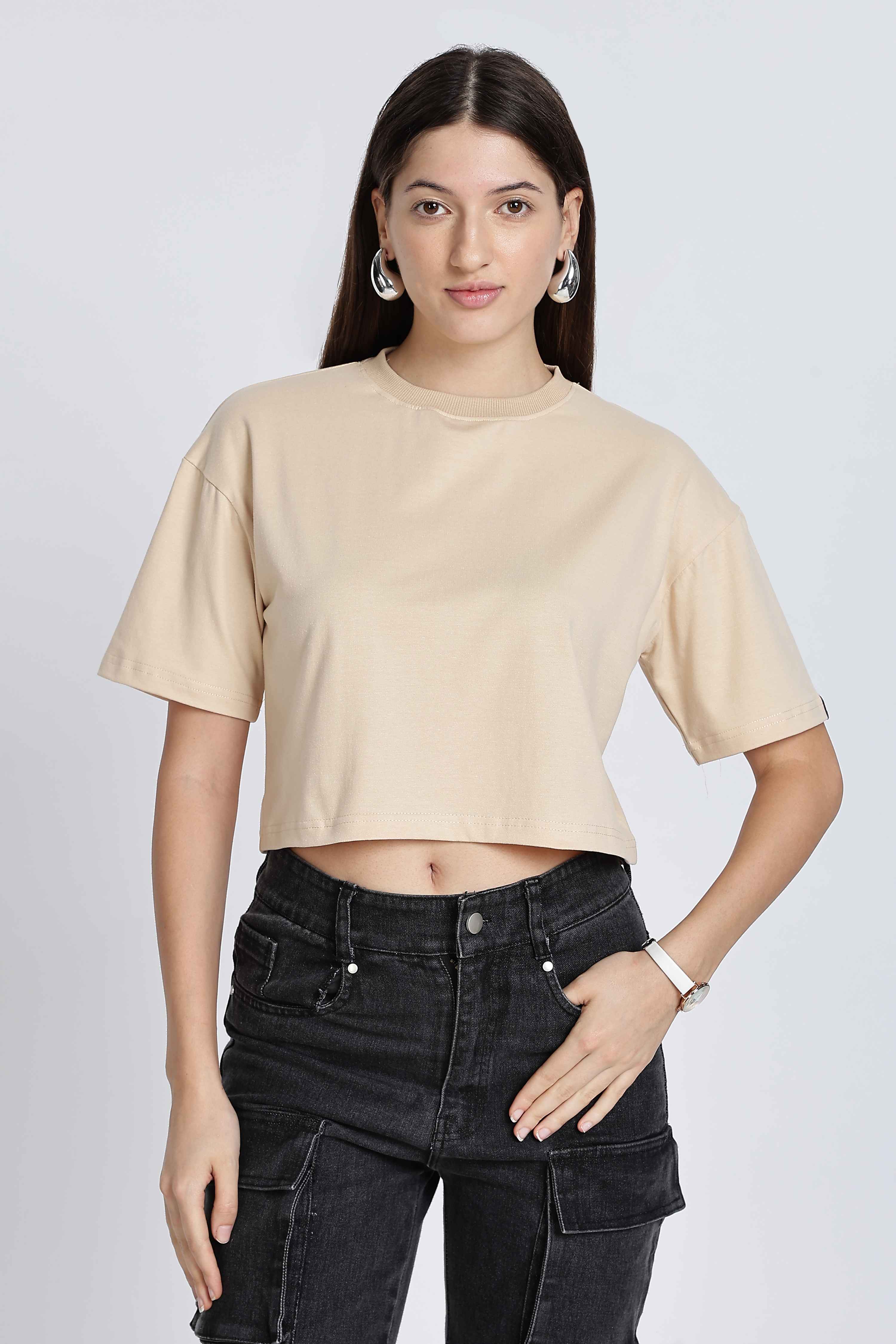 CROP TOP BEIGE