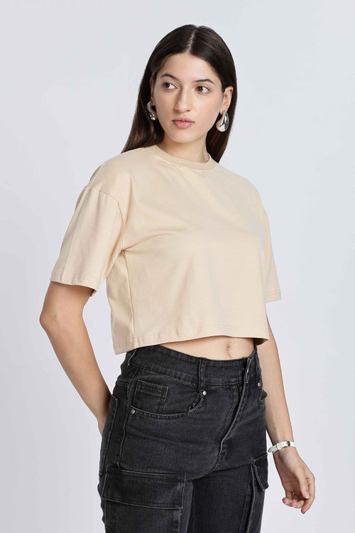 CROP TOP BEIGE