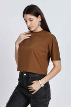 CROP TOP LIGHT BROWN