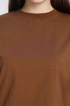 CROP TOP LIGHT BROWN