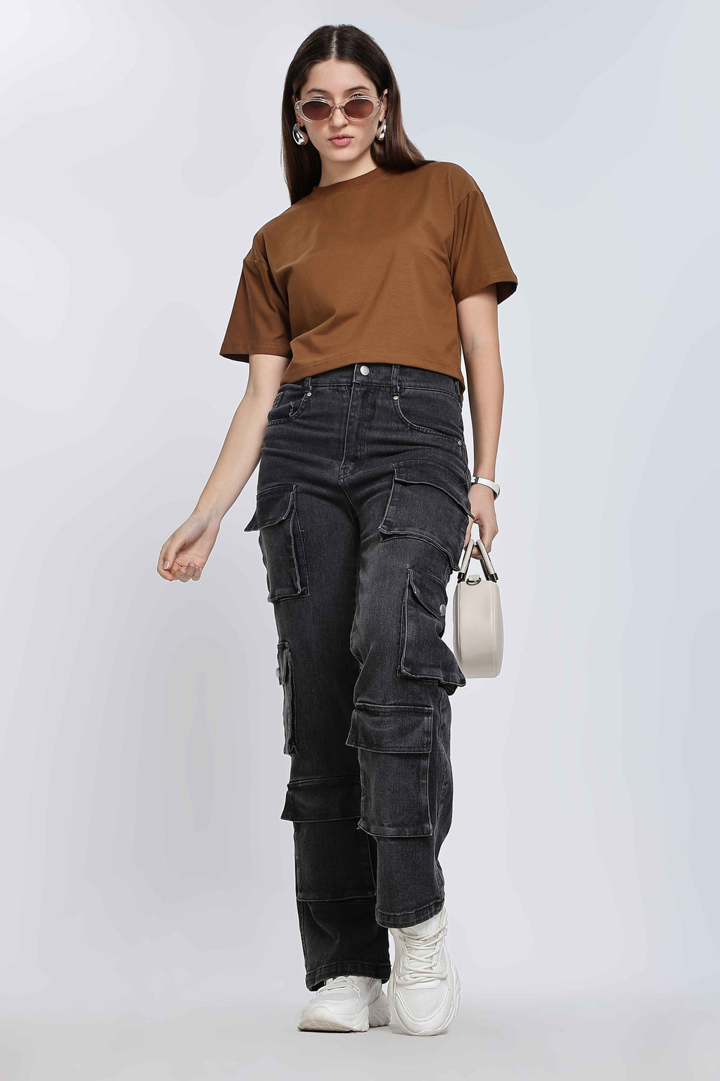 CROP TOP LIGHT BROWN