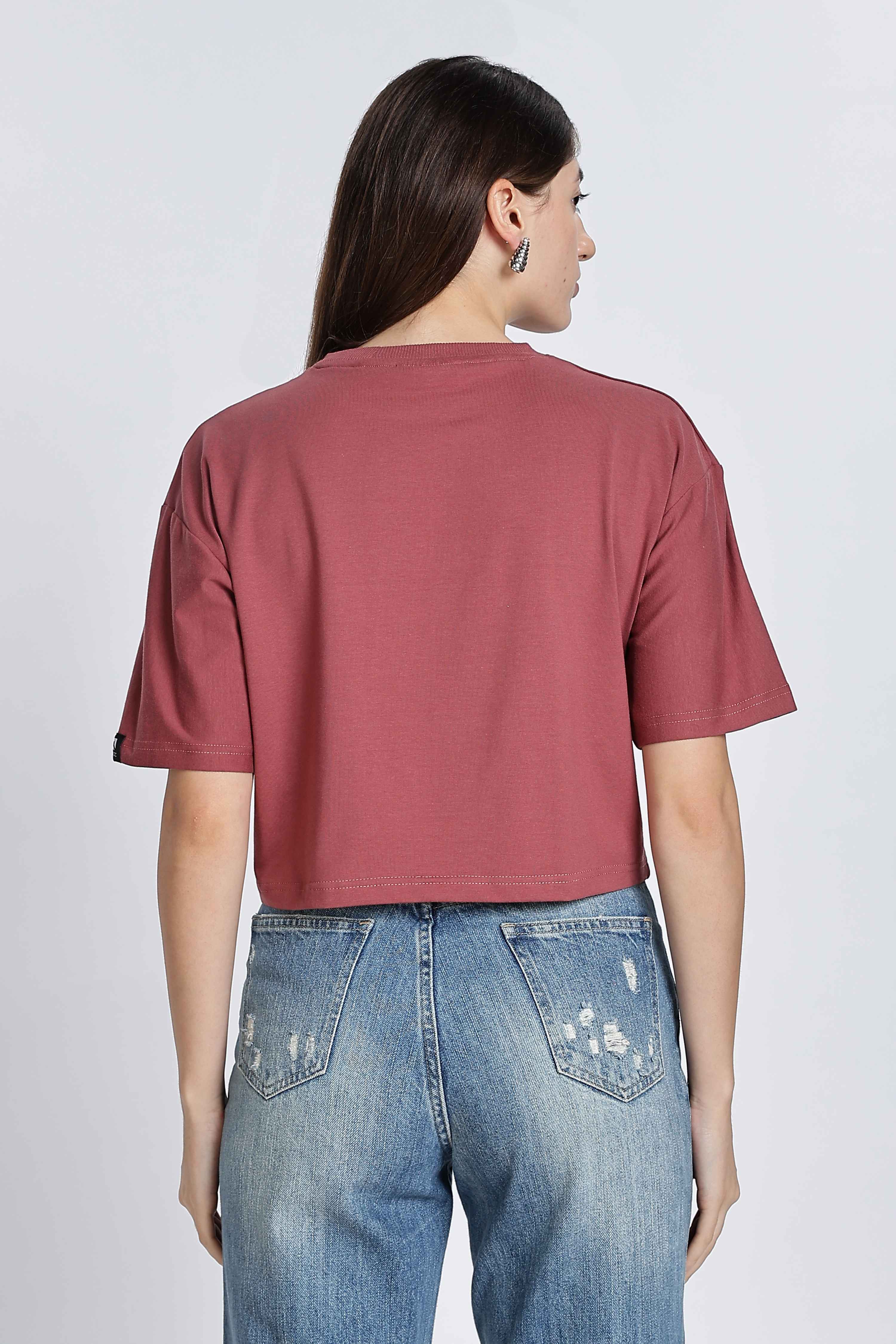 CROP TOP CORAL RED