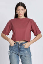 CROP TOP CORAL RED