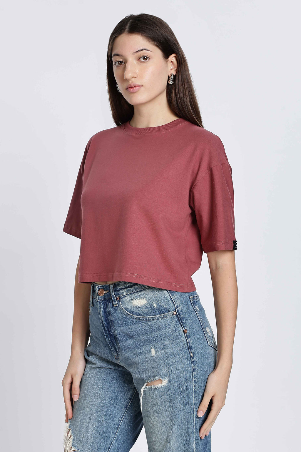 CROP TOP CORAL RED
