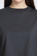 CROP TOP CHARCOAL BLACK