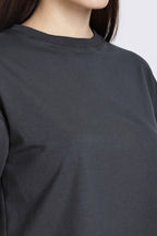 CROP TOP CHARCOAL BLACK