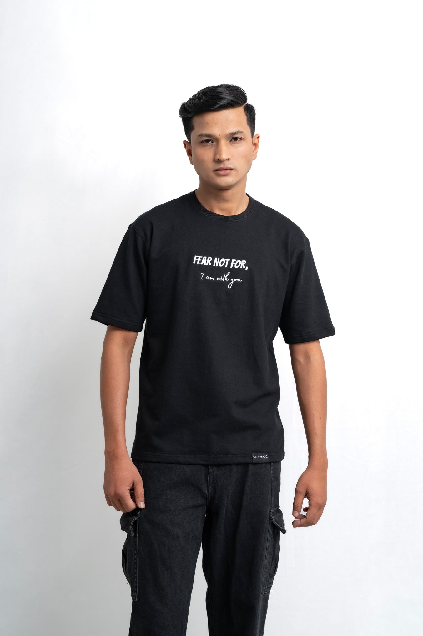 Fear Not For I Am With You Black Tshirt