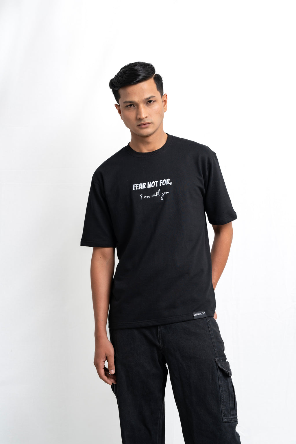 Fear Not For I Am With You Black Tshirt