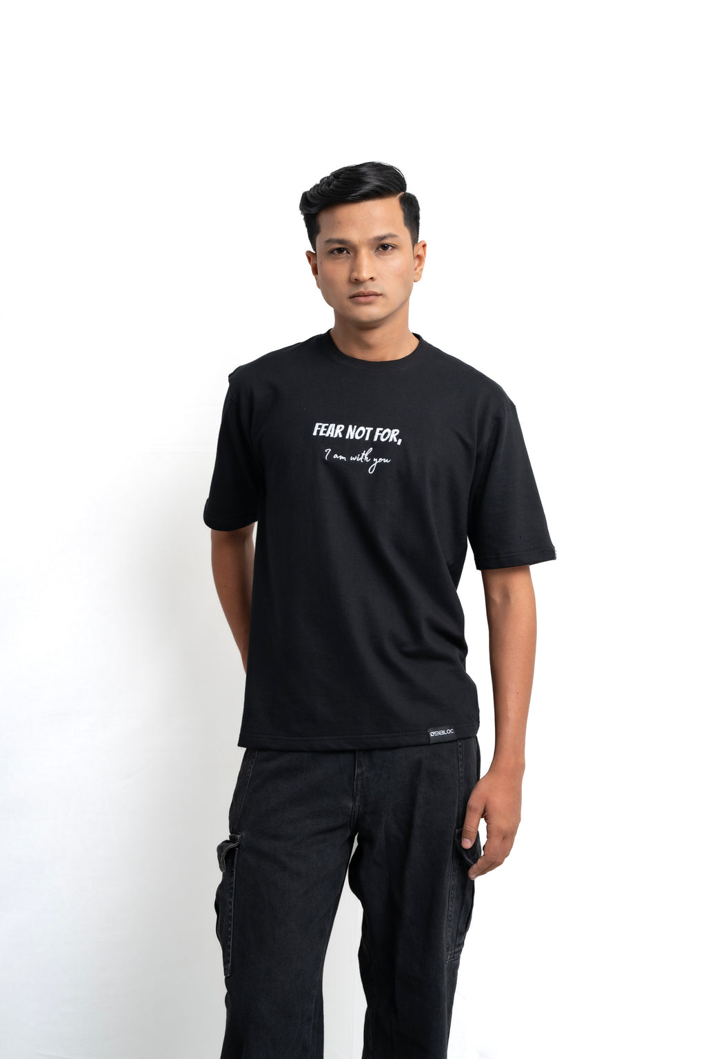 Fear Not For I Am With You Black Tshirt