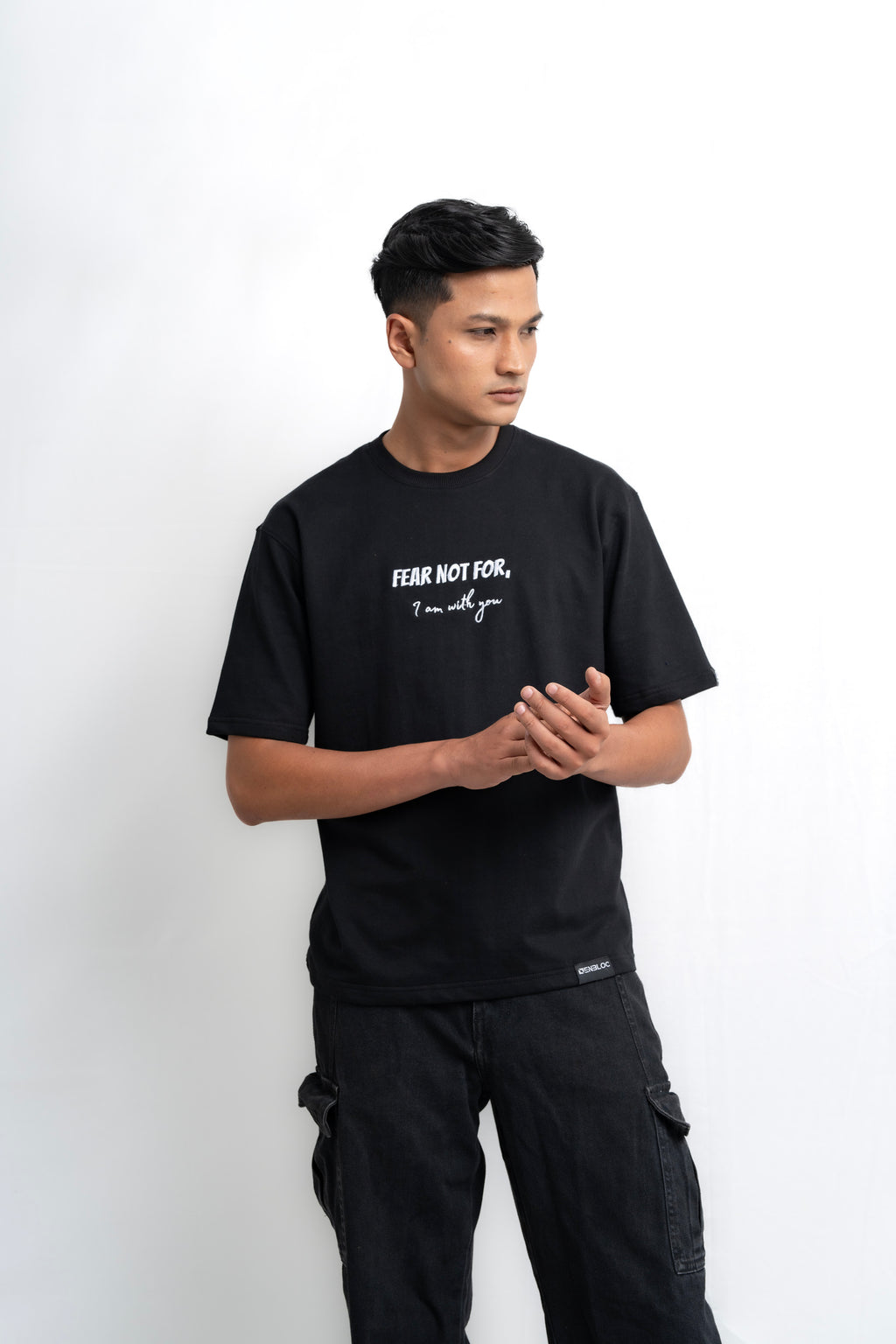 Fear Not For I Am With You Black Tshirt