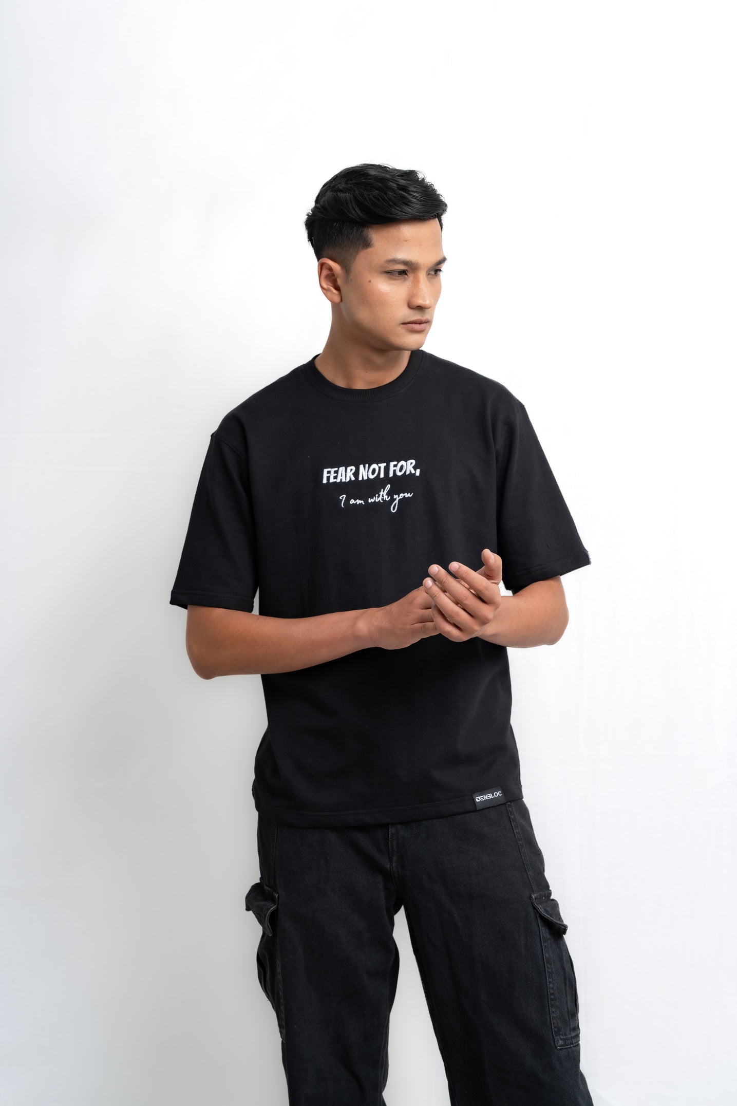 Fear Not For I Am With You Black Tshirt