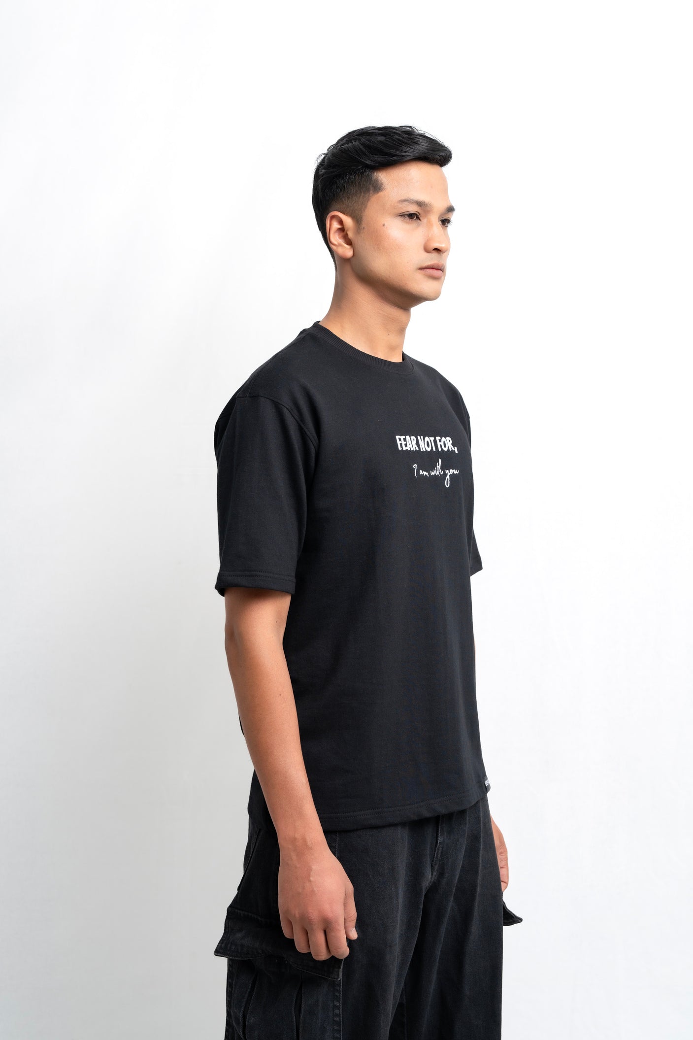 Fear Not For I Am With You Black Tshirt